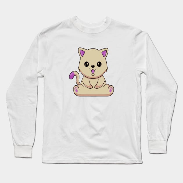 Cute Kitty Cat - Baby Cat Long Sleeve T-Shirt by tatzkirosales-shirt-store